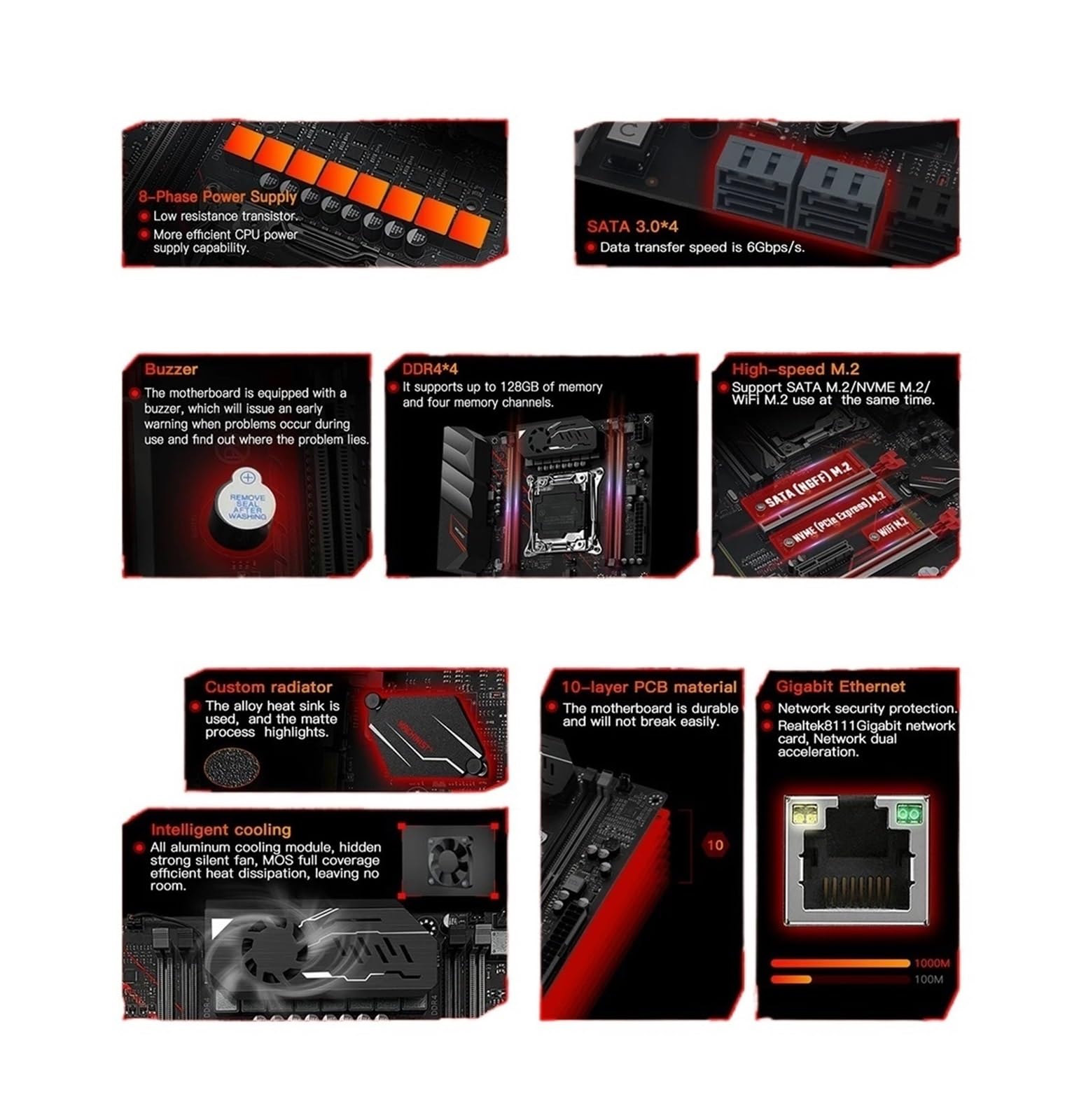 Amazon.com: Machinist X99 Set de placa base LGA 2011-3 Kit Xeon E5